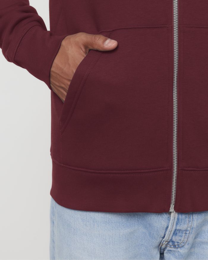 Zip-thru sweatshirts Stanley Cultivator in Farbe Burgundy