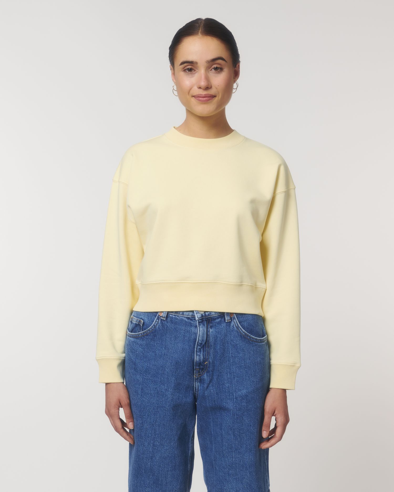 Crew neck sweatshirts Stella Cropster in Farbe Butter