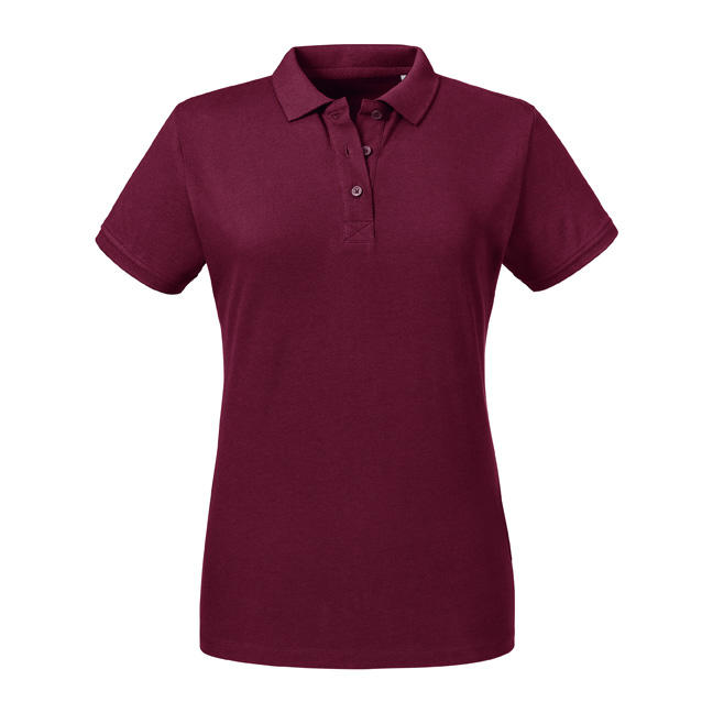  Ladies Pure Organic Polo in Farbe Burgundy