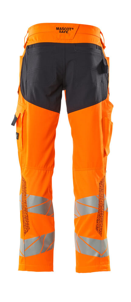 Hose mit Knietaschen ACCELERATE SAFE Hose mit Knietaschen in Farbe Hi-vis Orange/Schwarzblau