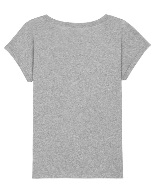 T-Shirt Stella Rounder Slub in Farbe Heather Grey Slub