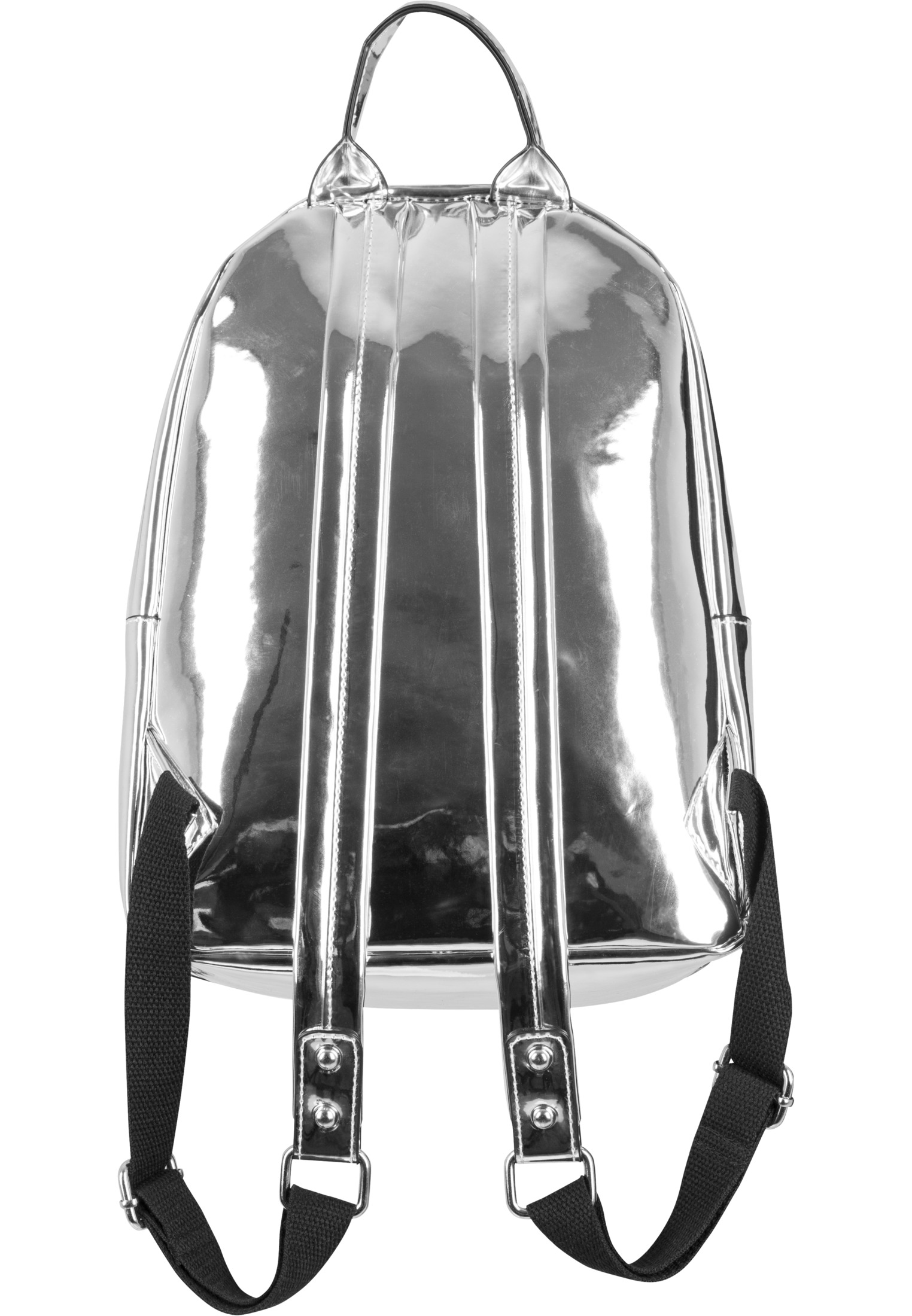 Accessories Midi Metallic Backpack in Farbe silver