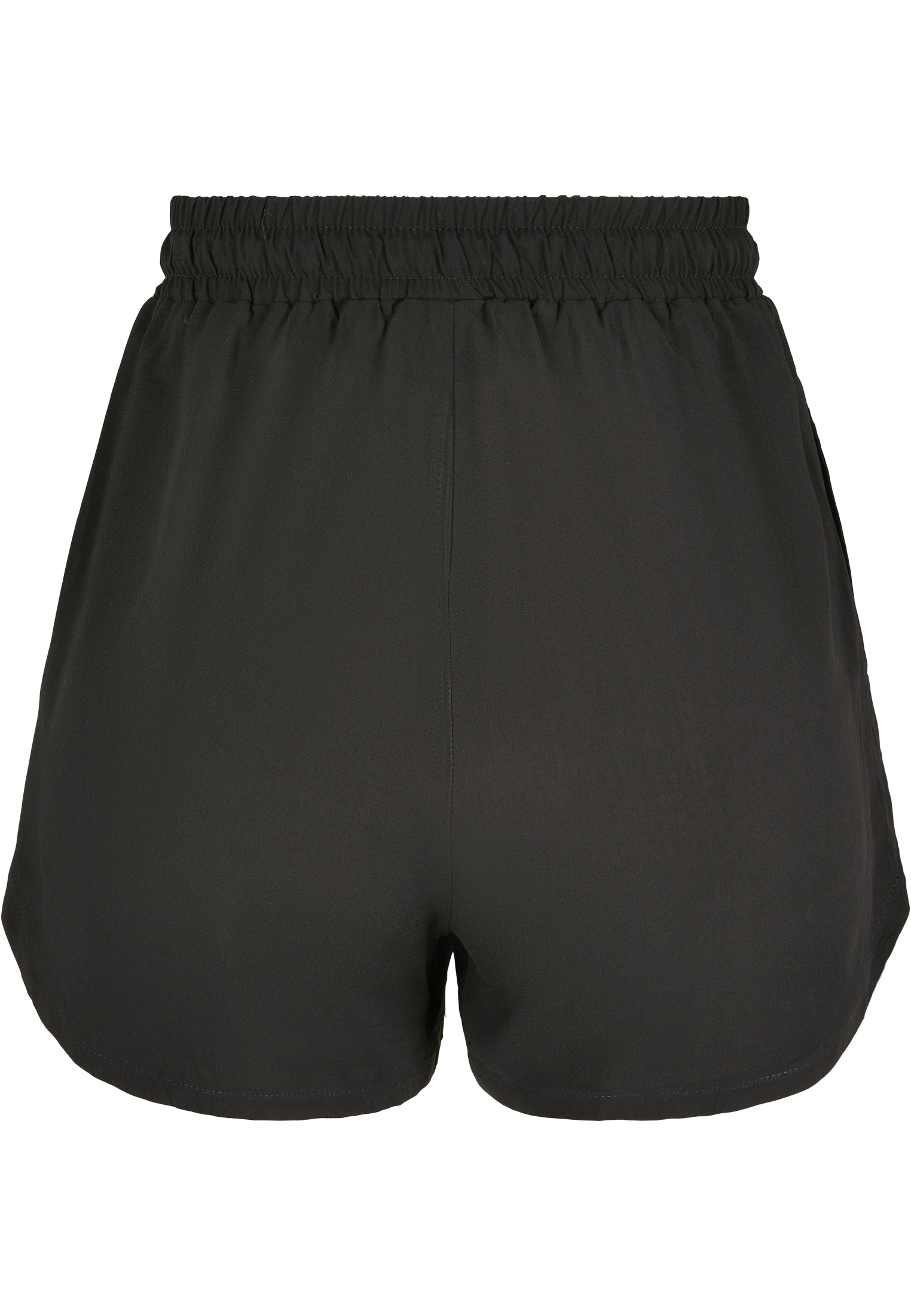 Curvy Ladies Viscose Resort Shorts in Farbe black