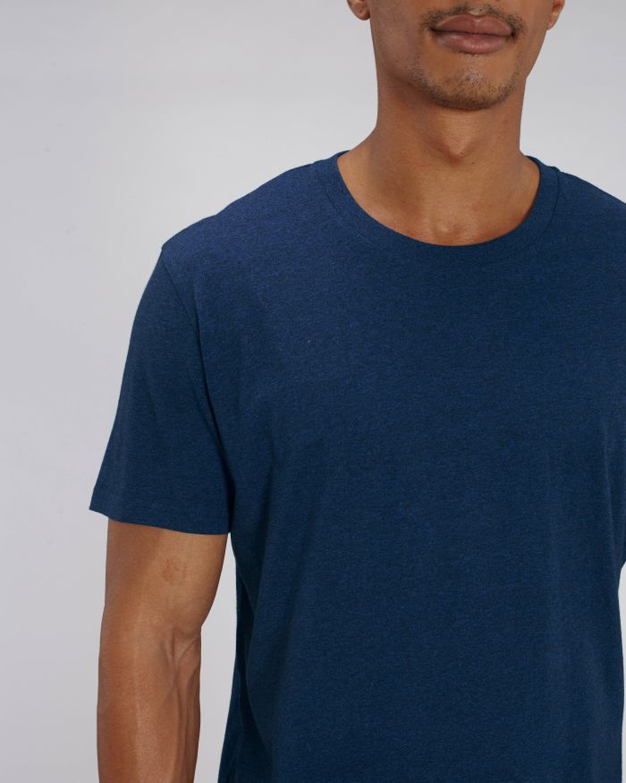 T-Shirt Creator in Farbe Black Heather Blue