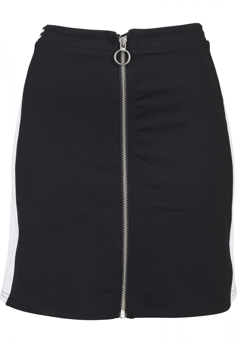 Kleider & R?cke Ladies Zip College Skirt in Farbe blk/wht