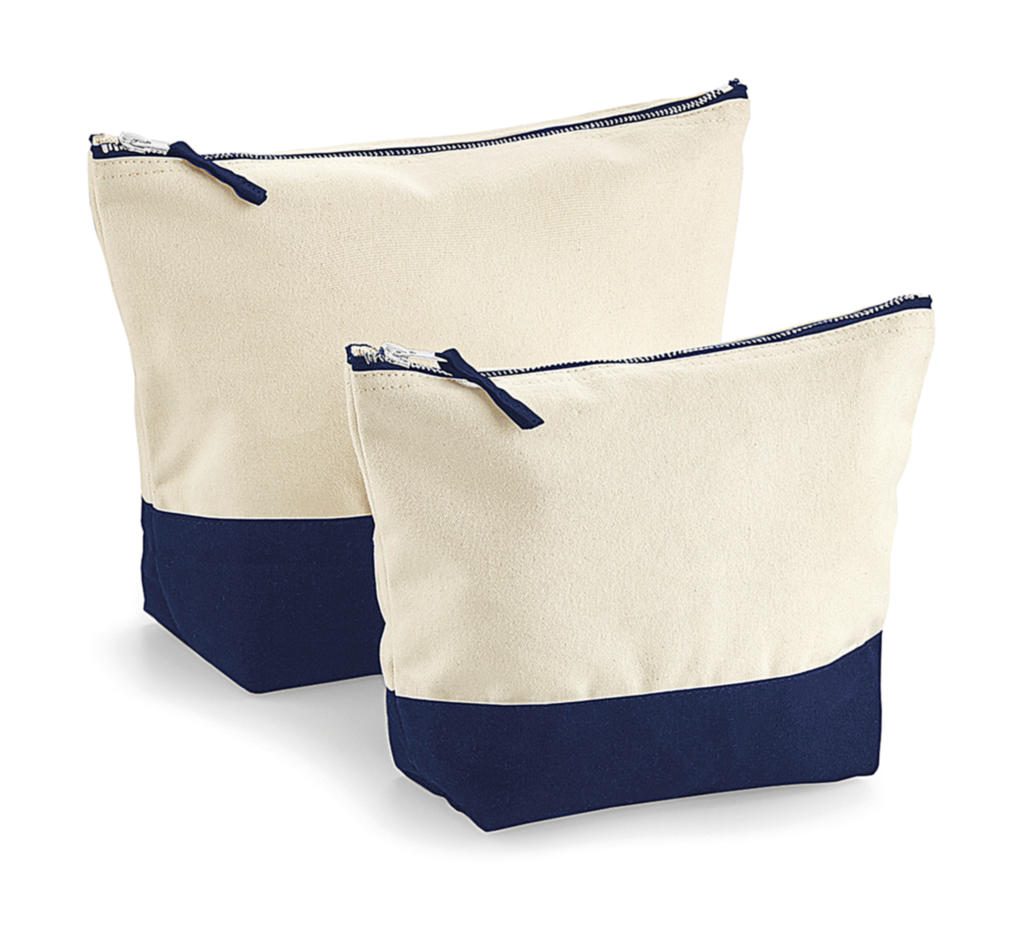  Dipped Base Canvas Accessory Bag in Farbe Natural/Navy