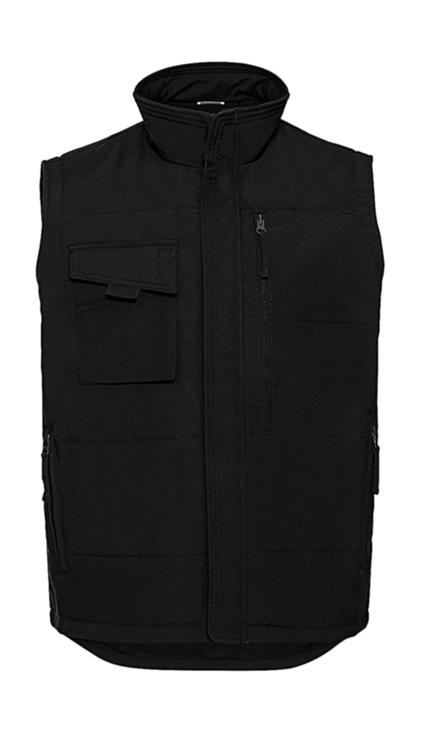  Heavy Duty Workwear Gilet in Farbe Black