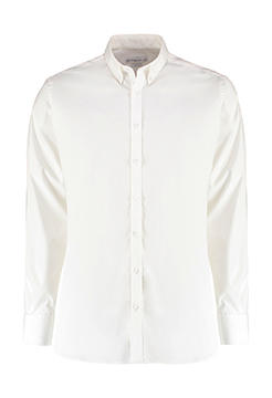  Slim Fit Stretch Oxford Shirt LS in Farbe White