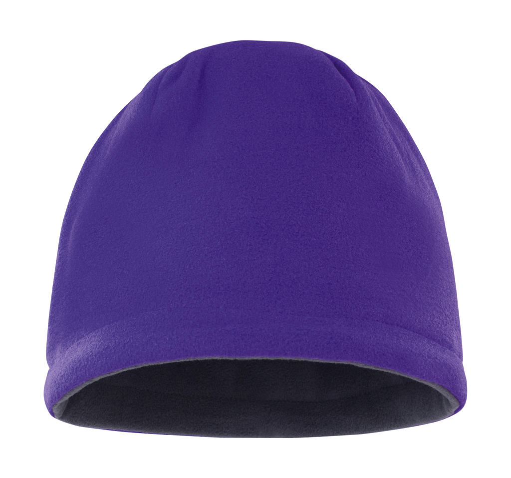  Reversible Fleece Skull Hat in Farbe Purple/Charcoal