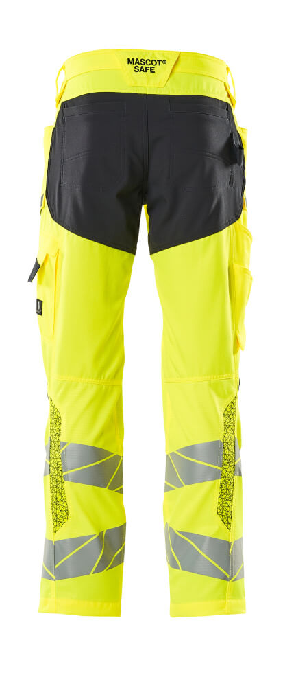 Hose mit Knietaschen ACCELERATE SAFE Hose mit Knietaschen in Farbe Hi-vis Gelb/Schwarzblau