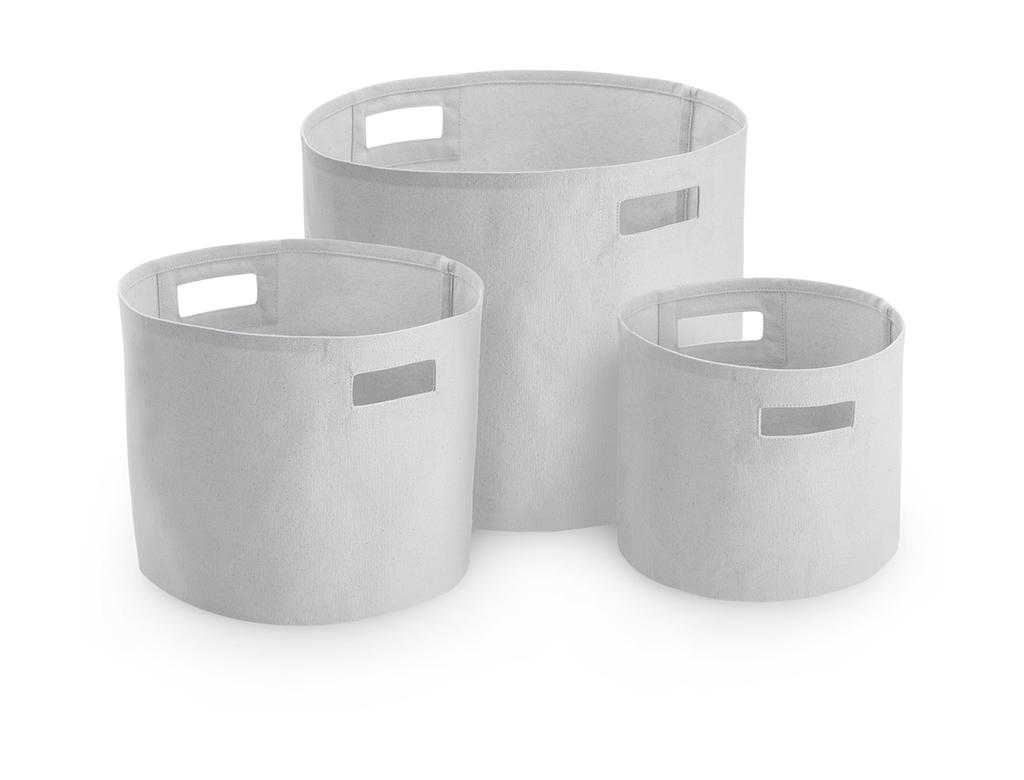  Canvas Storage Tubs in Farbe Light Grey
