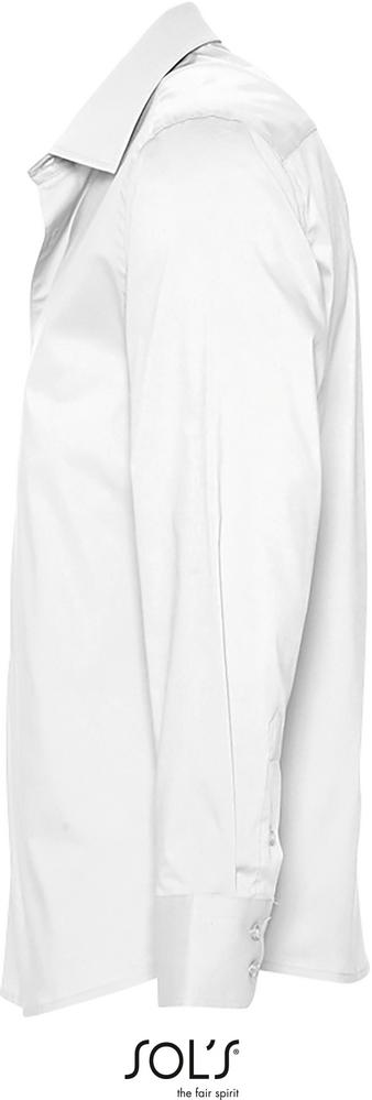 Hemd Brighton Herren Stretch Hemd Langarm in Farbe white