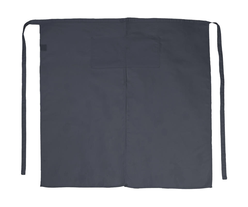  Berlin Long Bistro Apron with Vent and Pocket in Farbe Grey