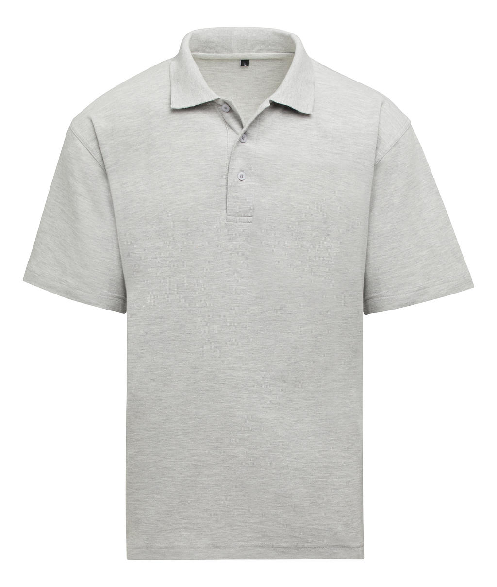  Unisex Polo in Farbe Heather Grey