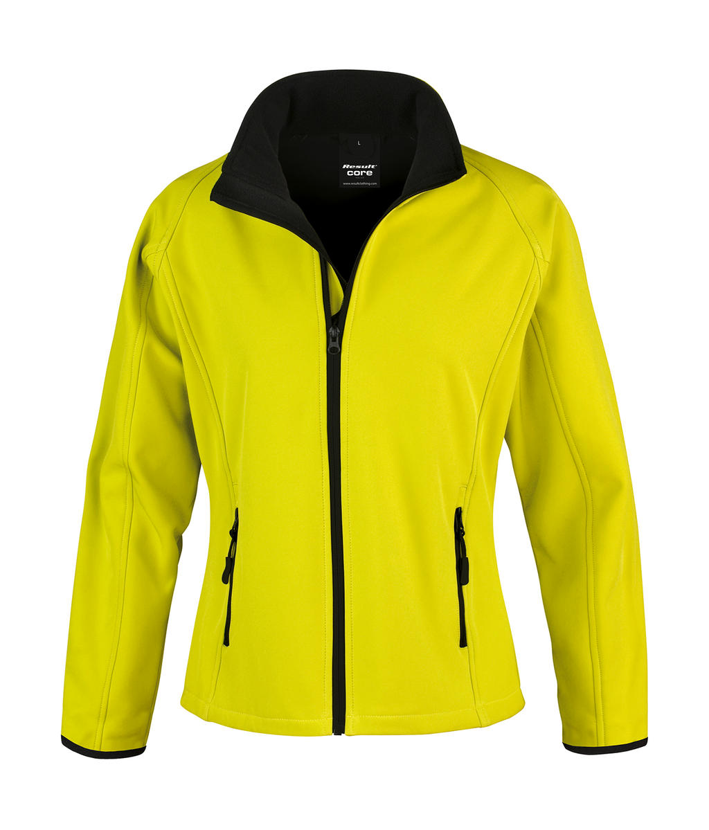  Ladies Printable Softshell Jacket in Farbe Yellow/Black
