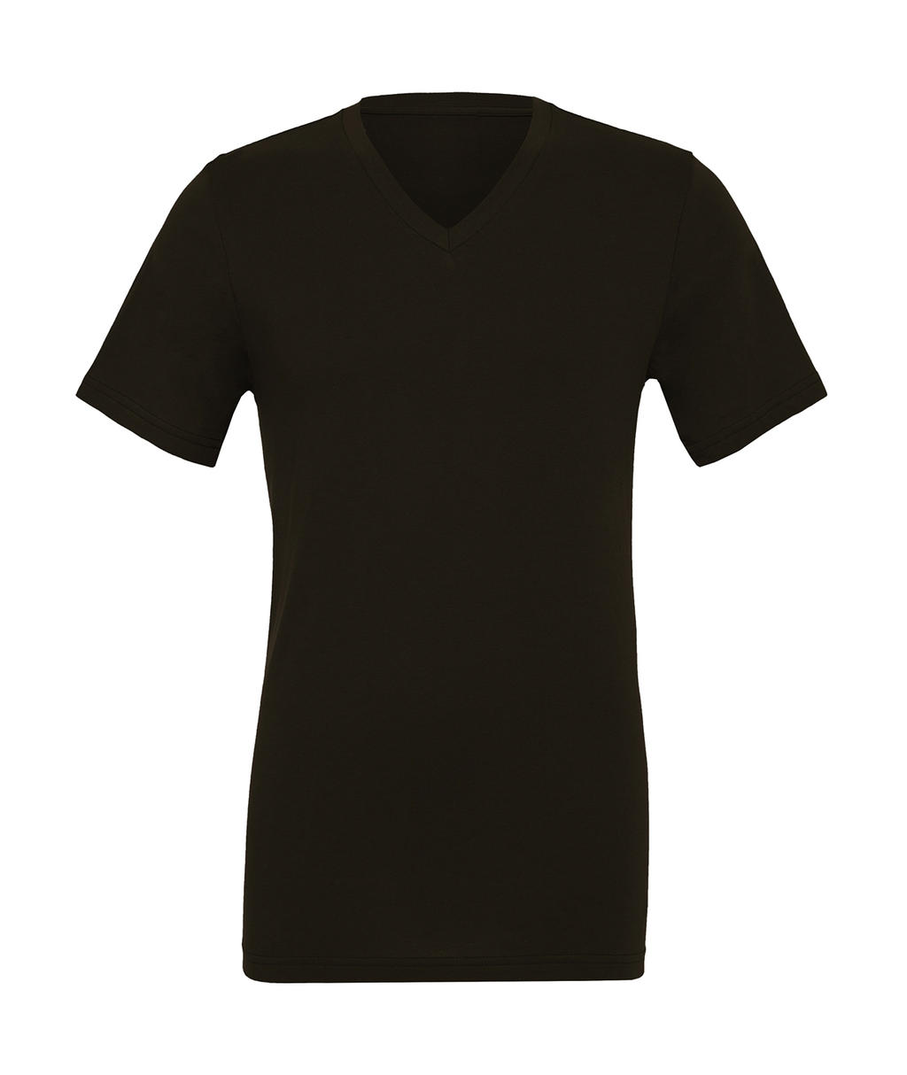  Unisex Jersey V-Neck T-Shirt in Farbe Brown