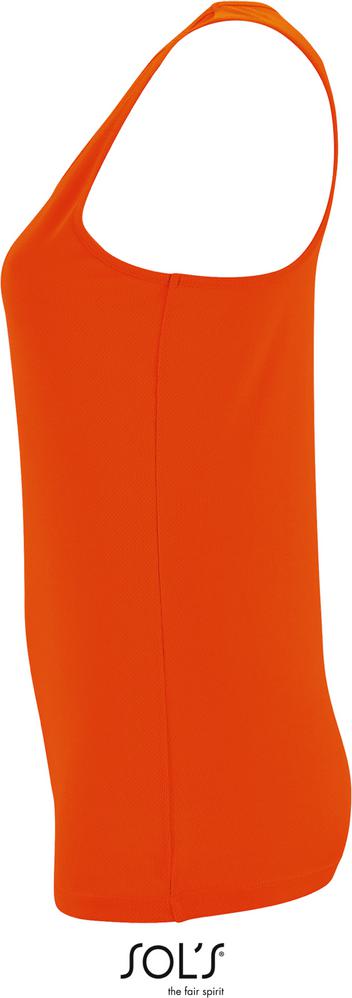 T-Shirt Sporty Tt Women Damen Racerback Sport Tank Top in Farbe neon orange