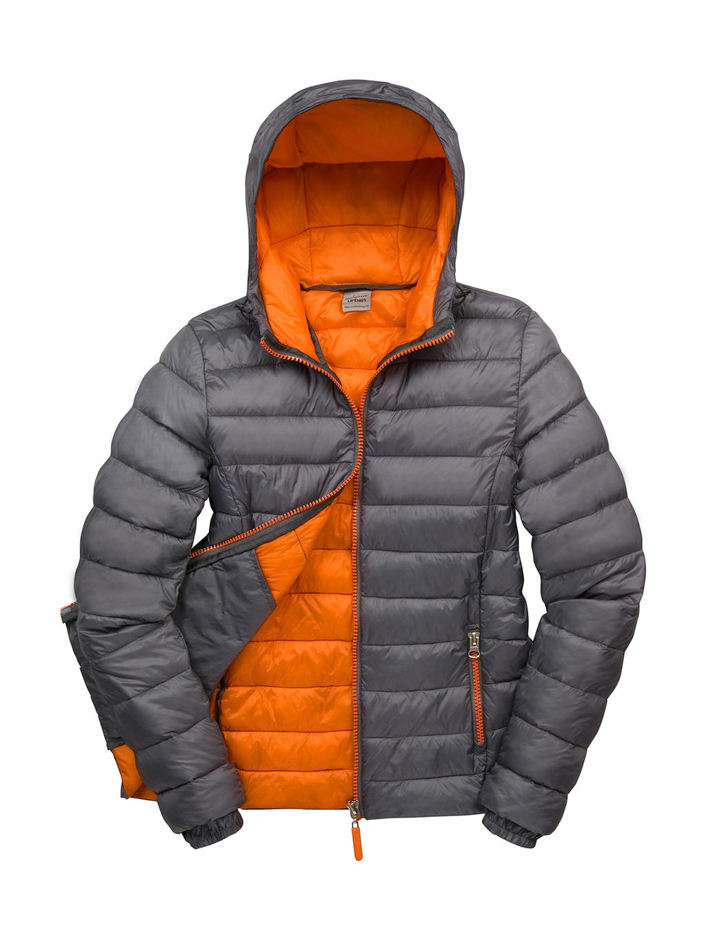  Ladies Snow Bird Hooded Jacket in Farbe Grey/Orange