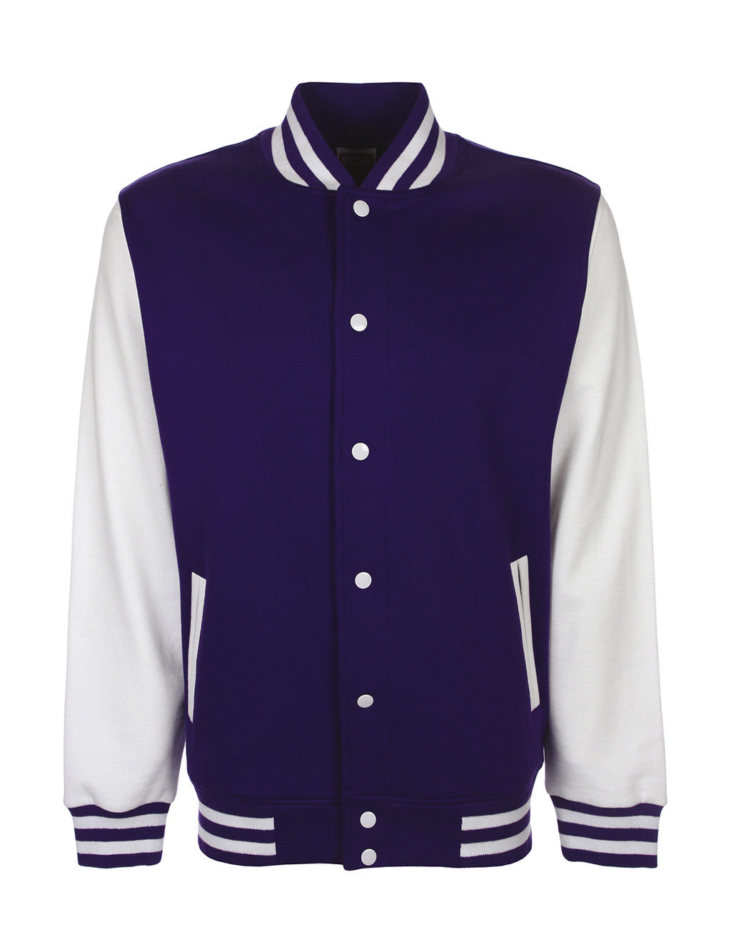  Varsity Jacket in Farbe Purple/White
