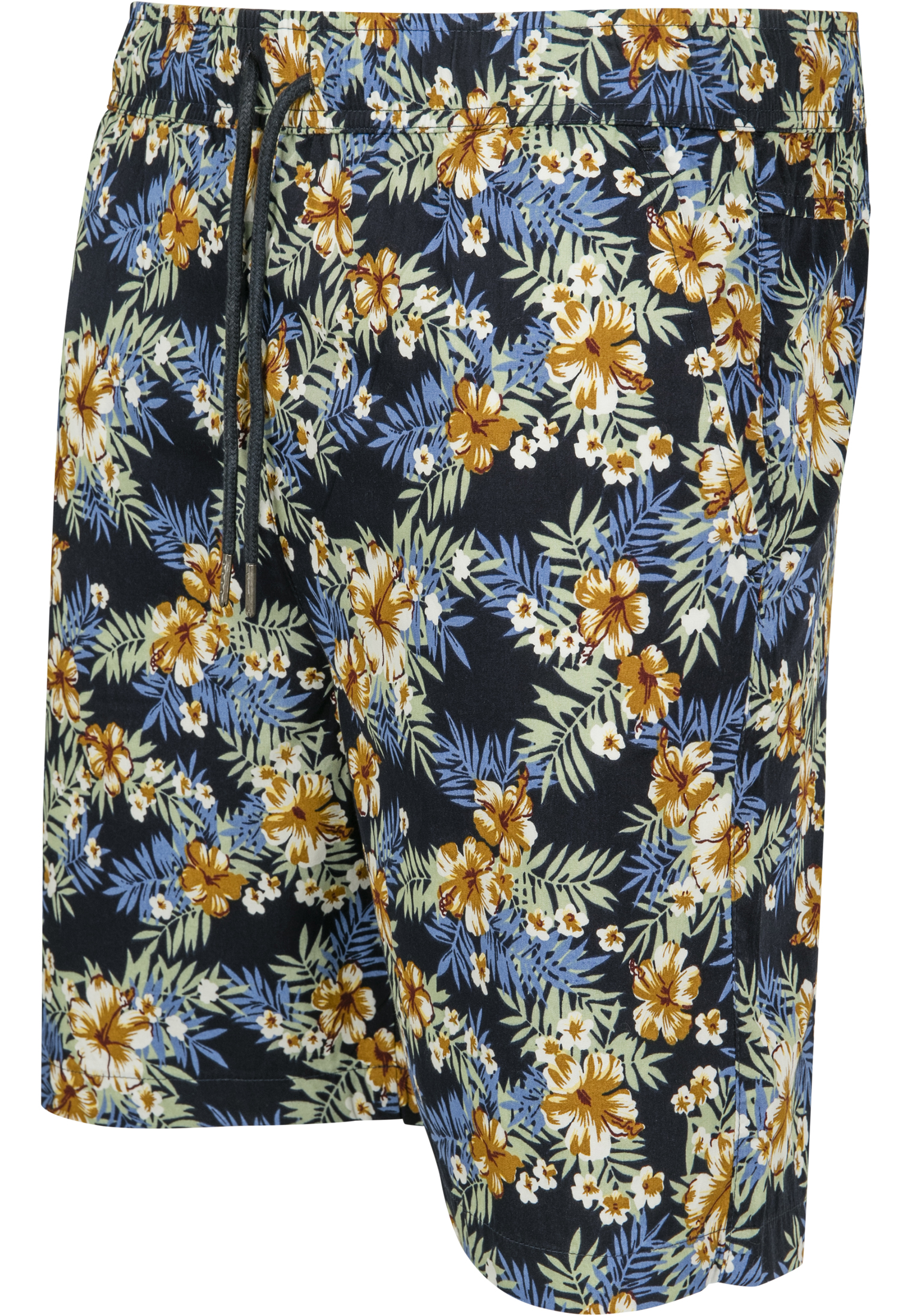 Plus Size Pattern Resort Shorts in Farbe hibiscus