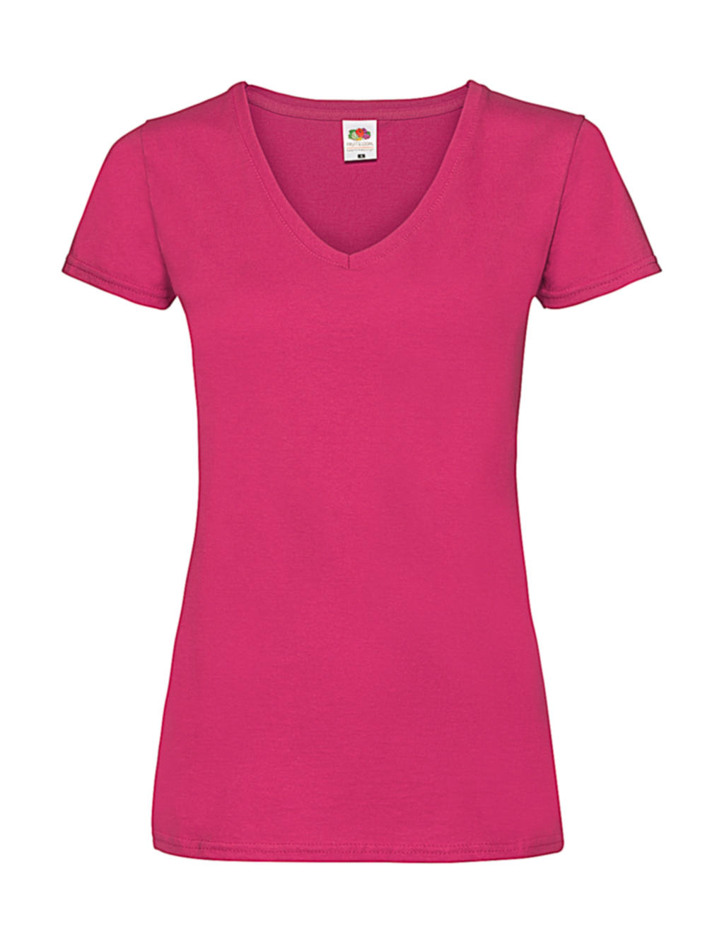  Ladies Valueweight V-Neck T in Farbe Fuchsia