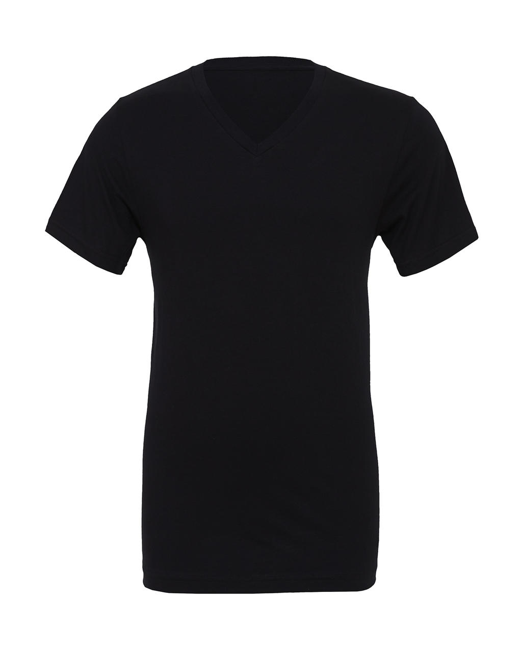  Unisex Jersey V-Neck T-Shirt in Farbe Black