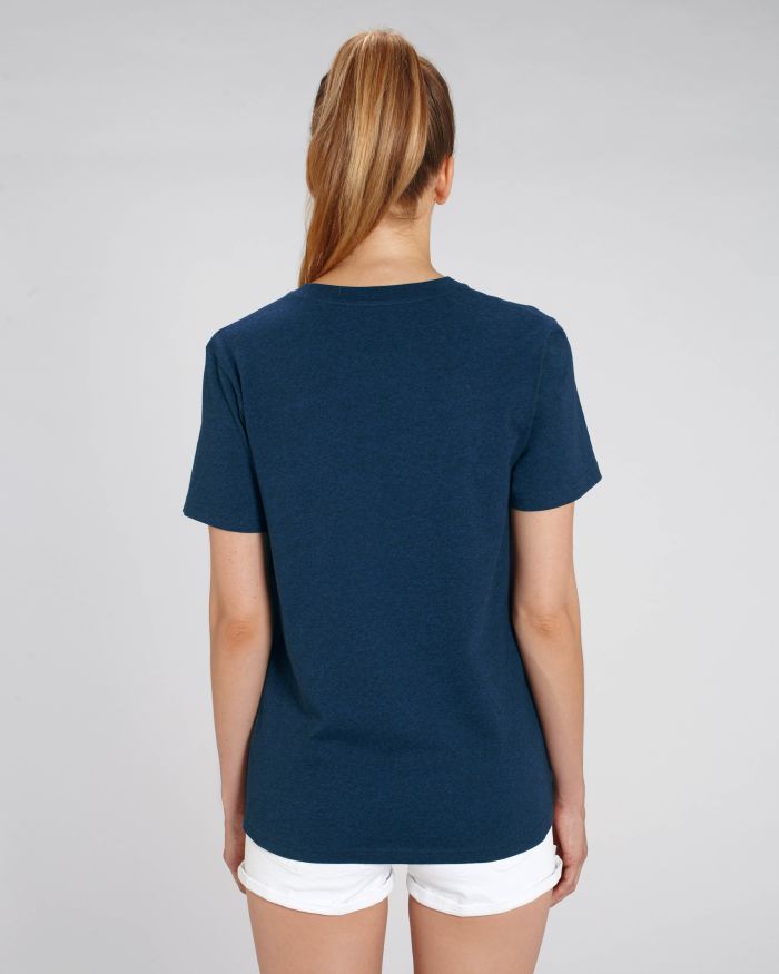 T-Shirt Creator in Farbe Black Heather Blue
