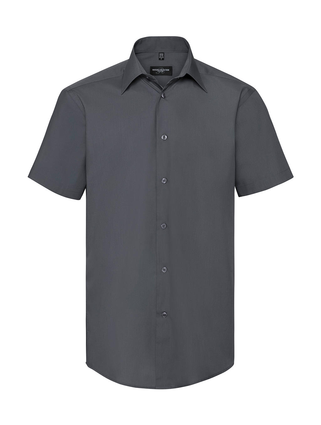  Tailored Poplin Shirt in Farbe Convoy Grey