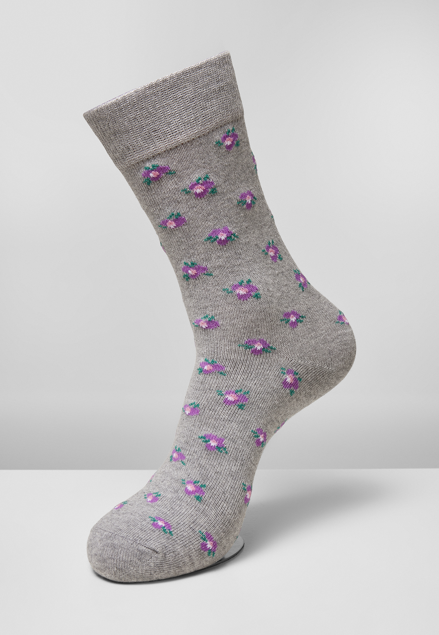 Socken Recycled Yarn Flower Socks 3-Pack in Farbe grey+black+white