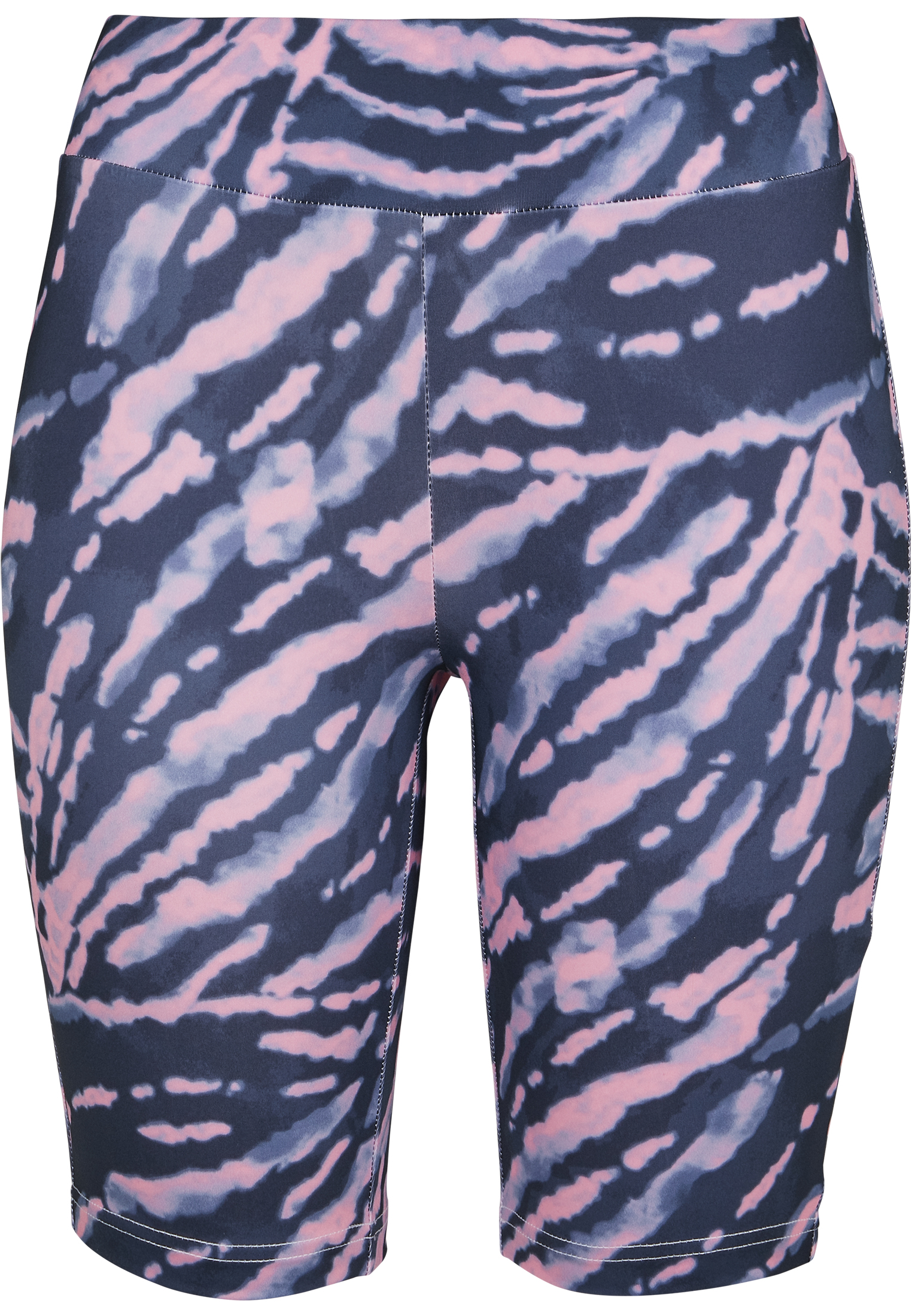 Curvy Ladies Tie Dye Cycling Shorts in Farbe darkshadow/pink