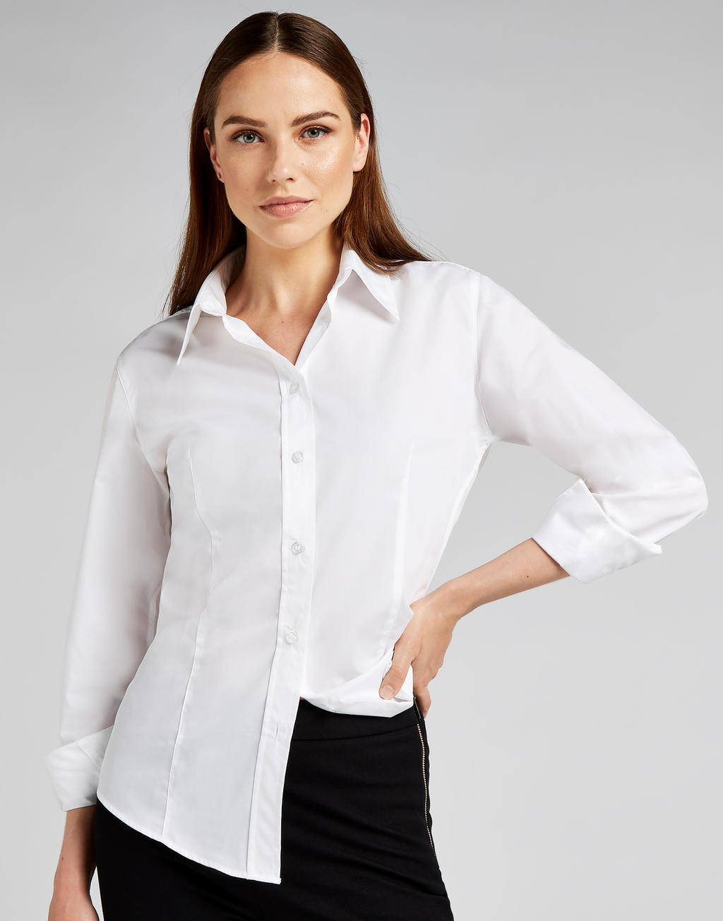  Womens Classic Fit Workforce Shirt in Farbe White
