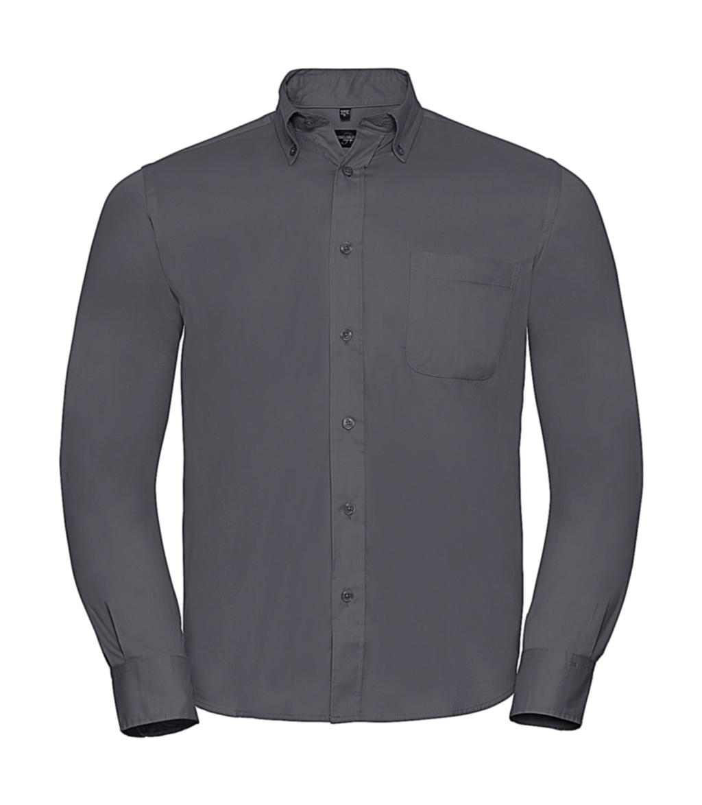  Long Sleeve Classic Twill Shirt in Farbe Zinc