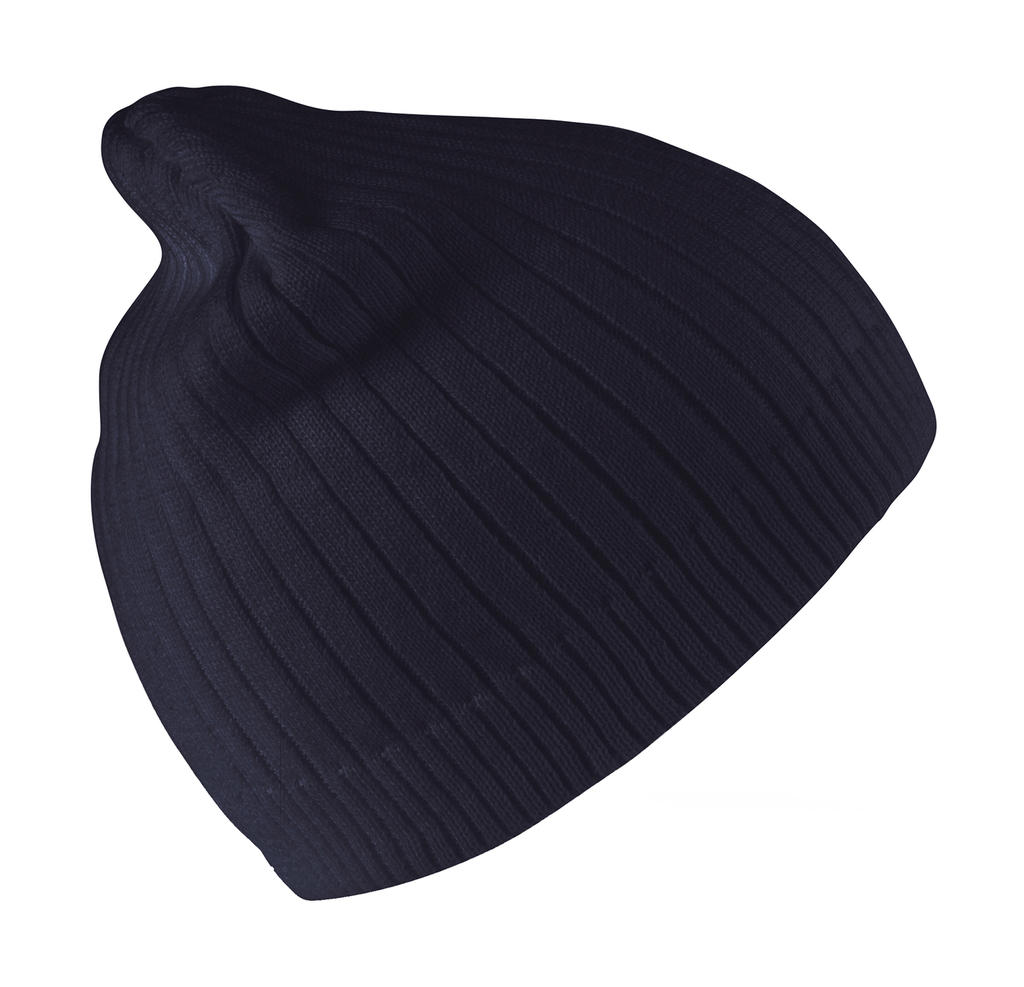  Delux Double Knit Cotton Beanie Hat in Farbe Navy