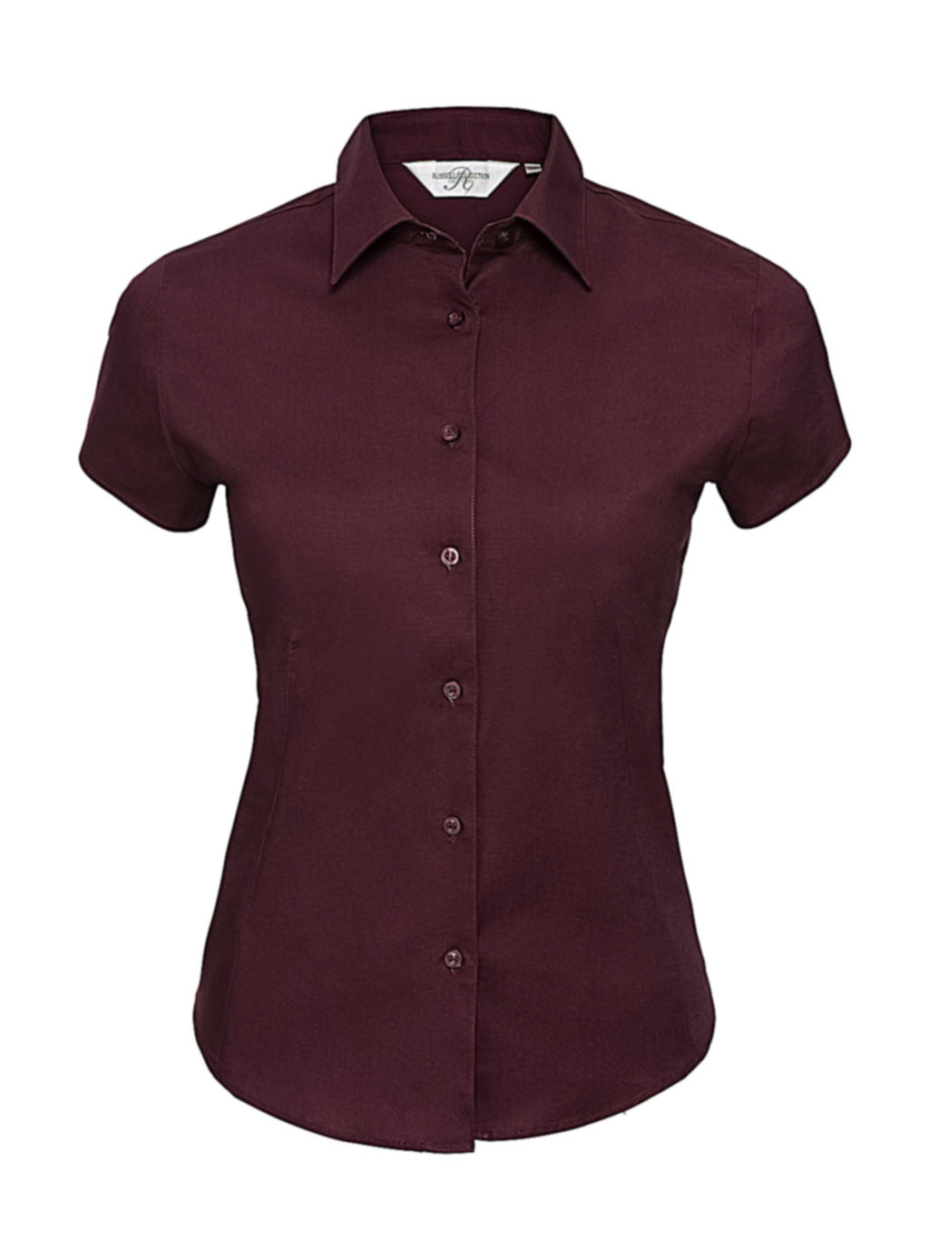  Ladies Easy Care Fitted Shirt in Farbe Port