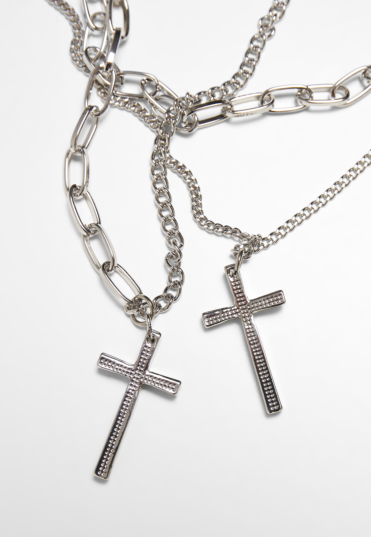Schmuck Layering Cross Necklace in Farbe silver