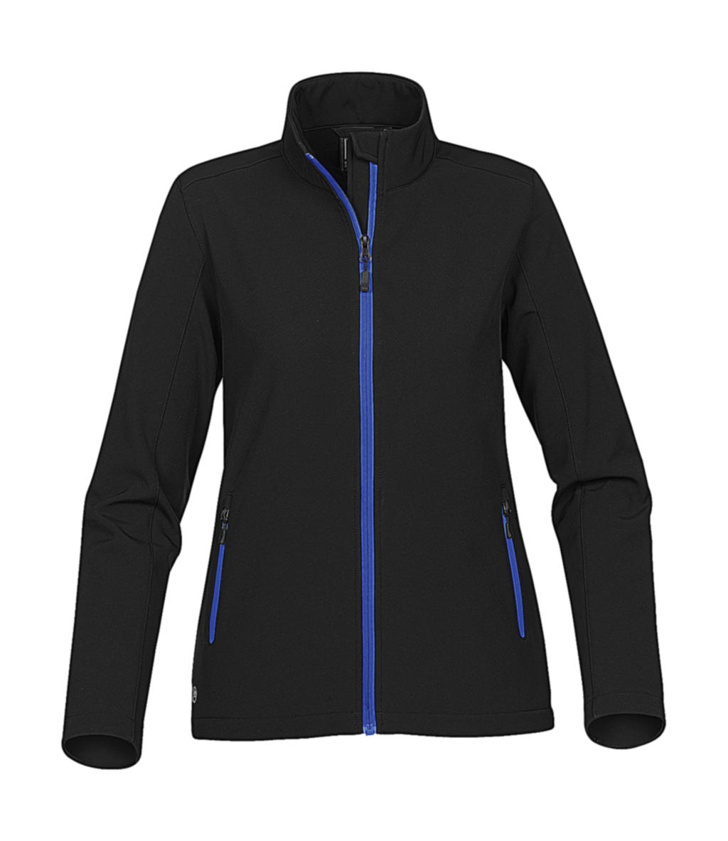  Womens Orbiter Softshell Jacket in Farbe Black/Azure