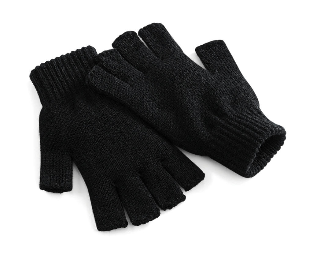  Fingerless Gloves in Farbe Black
