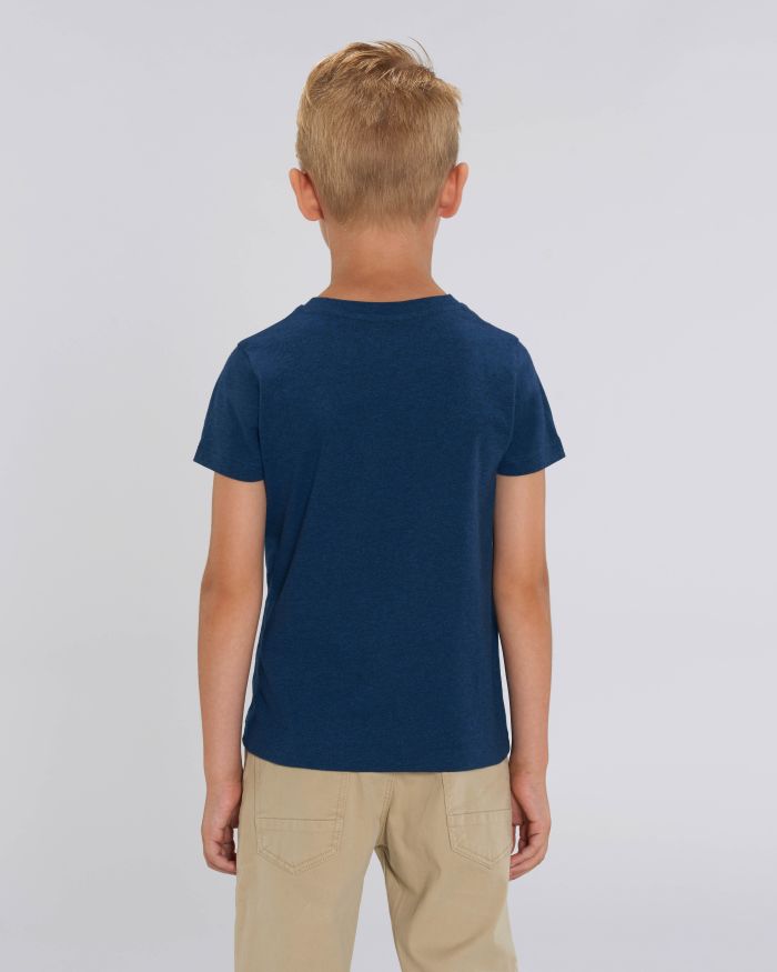 Kids T-Shirt Mini Creator in Farbe Black Heather Blue