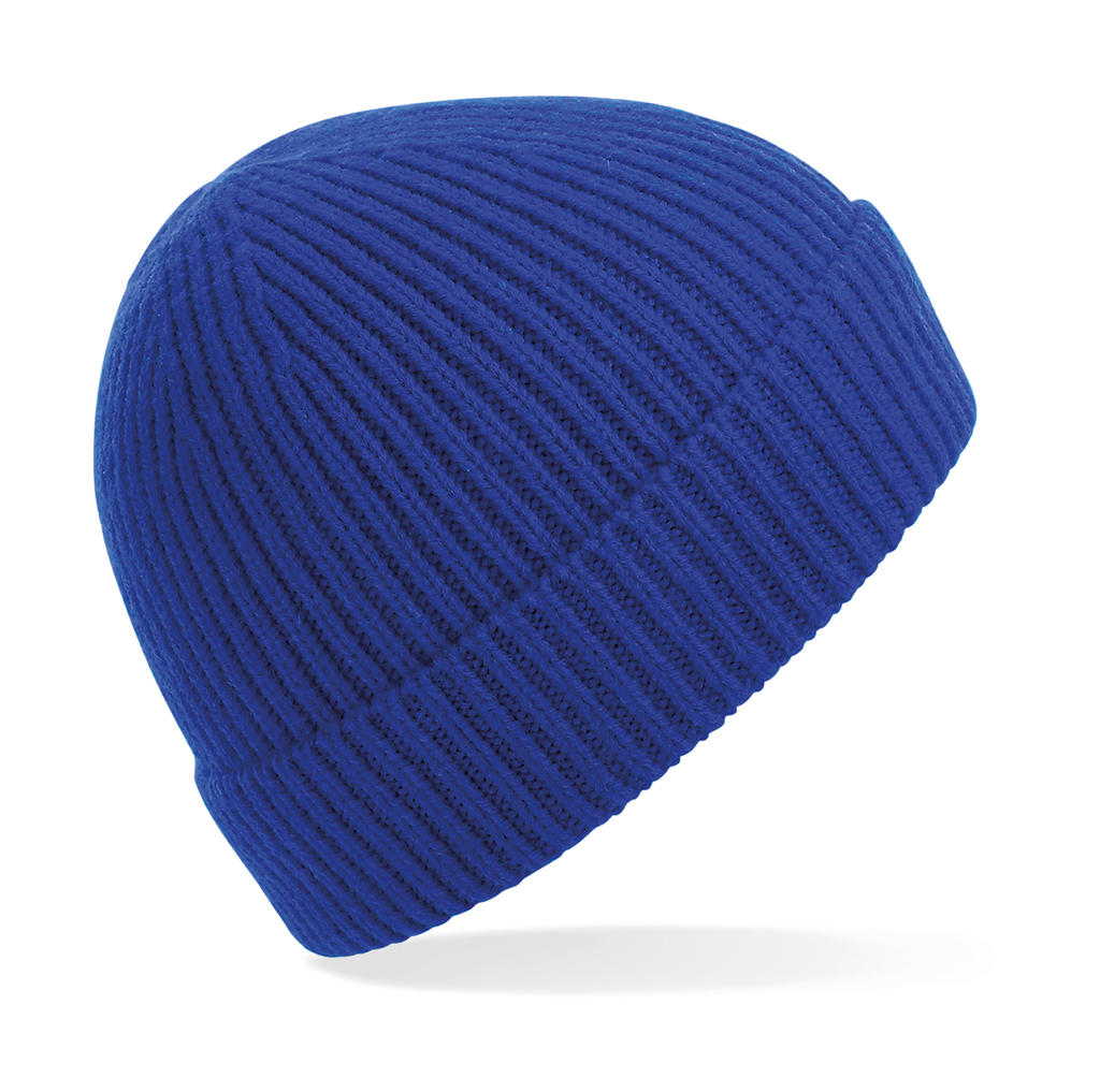  Engineered Knit Ribbed Beanie in Farbe Bright Royal