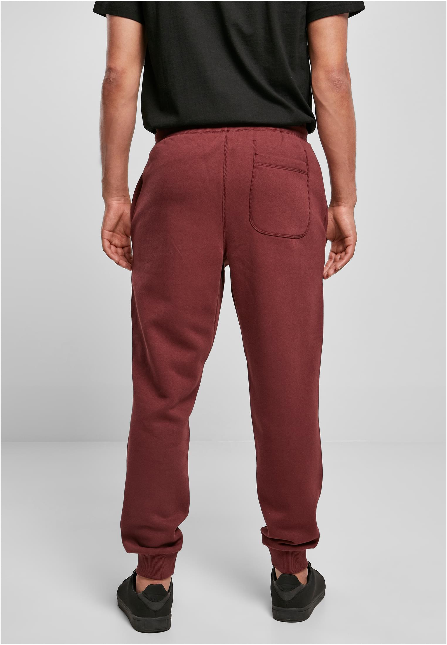Herren Basic Sweatpants in Farbe cherry