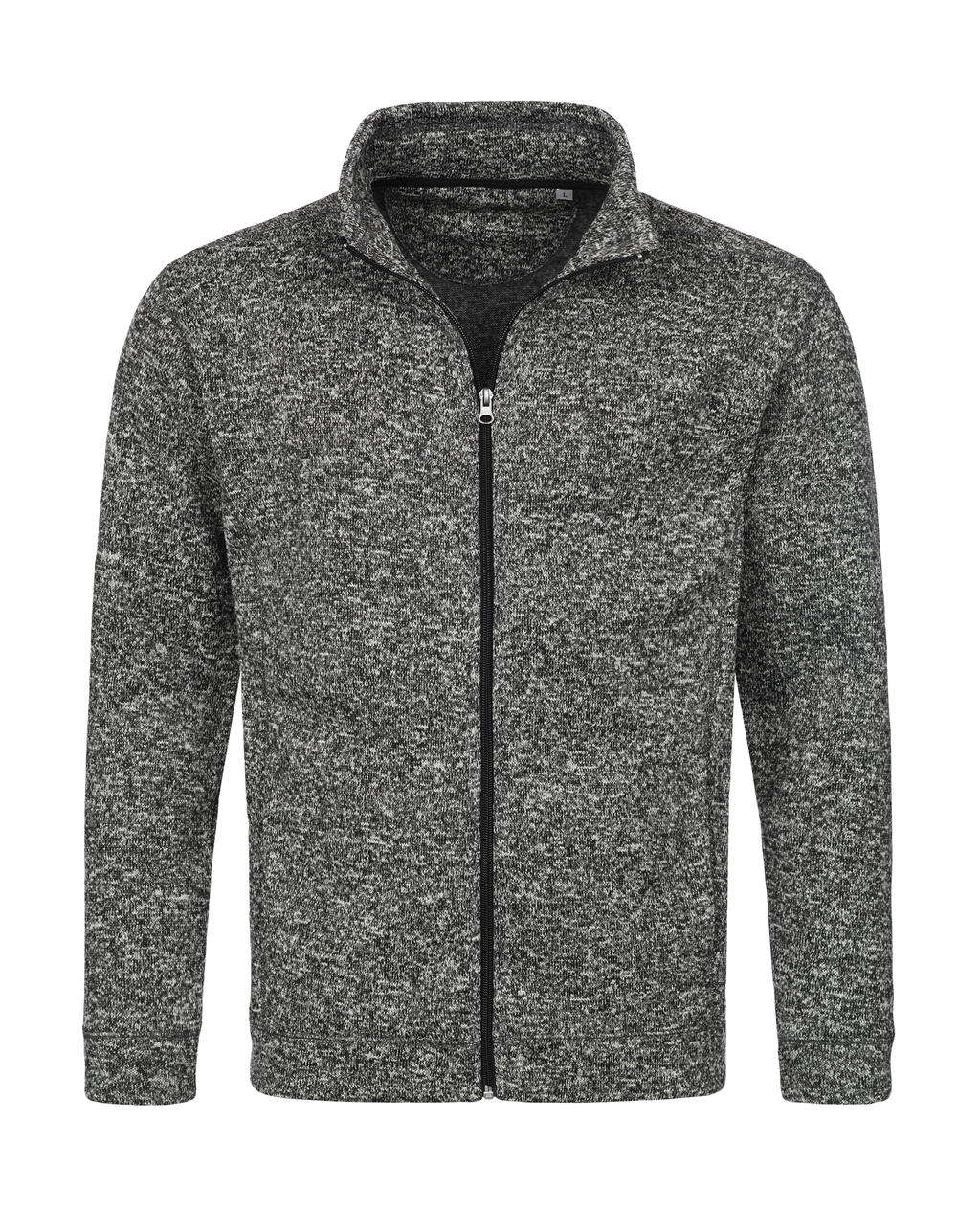  Knit Fleece Jacket in Farbe Dark Grey Melange
