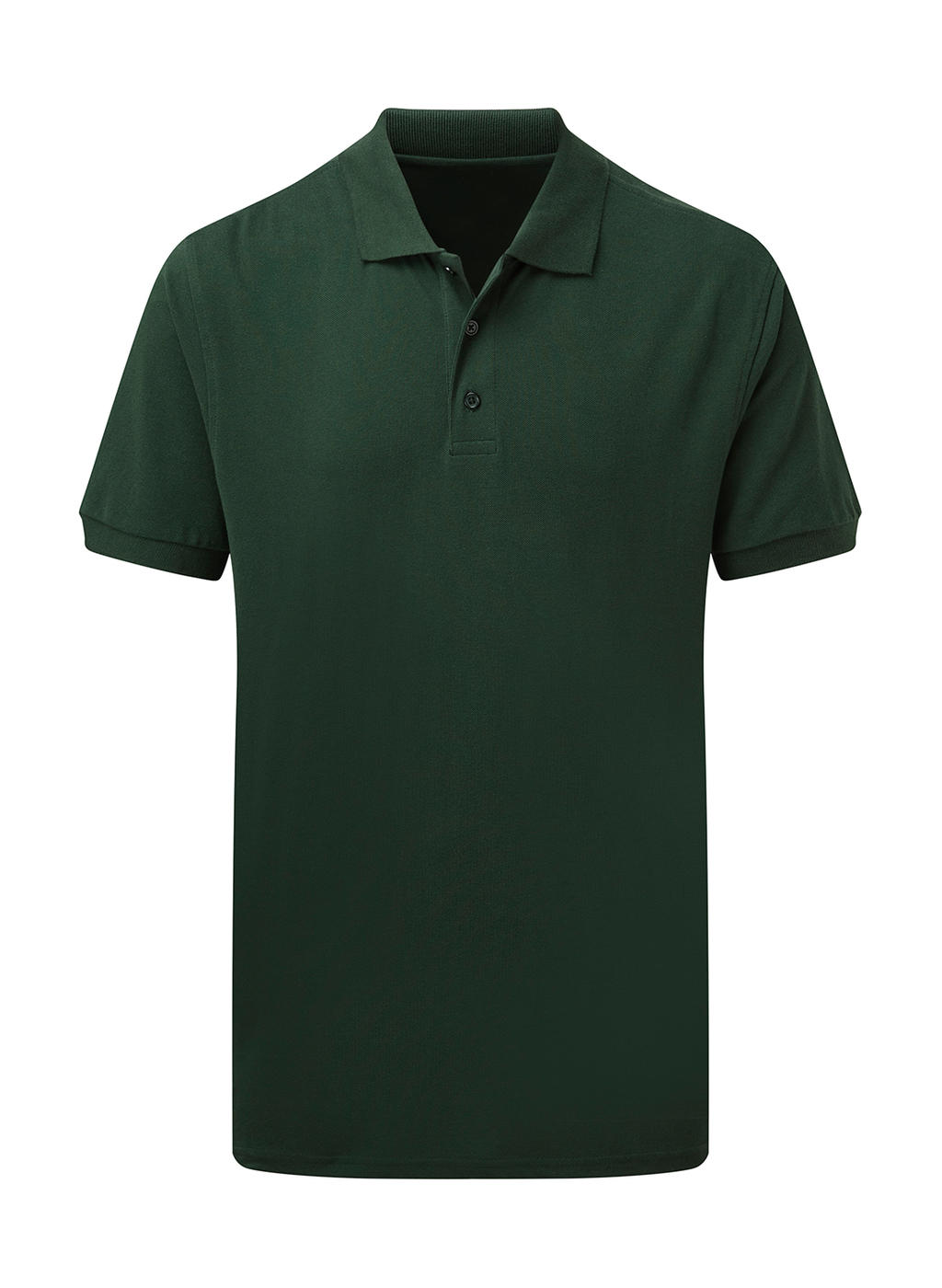  Mens Cotton Polo in Farbe Bottle Green