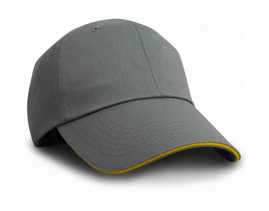  Herringbone Cap in Farbe Grey/Yellow