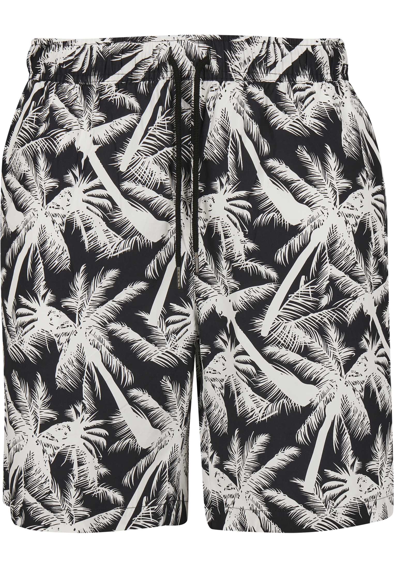 Plus Size Pattern Resort Shorts in Farbe palm/white