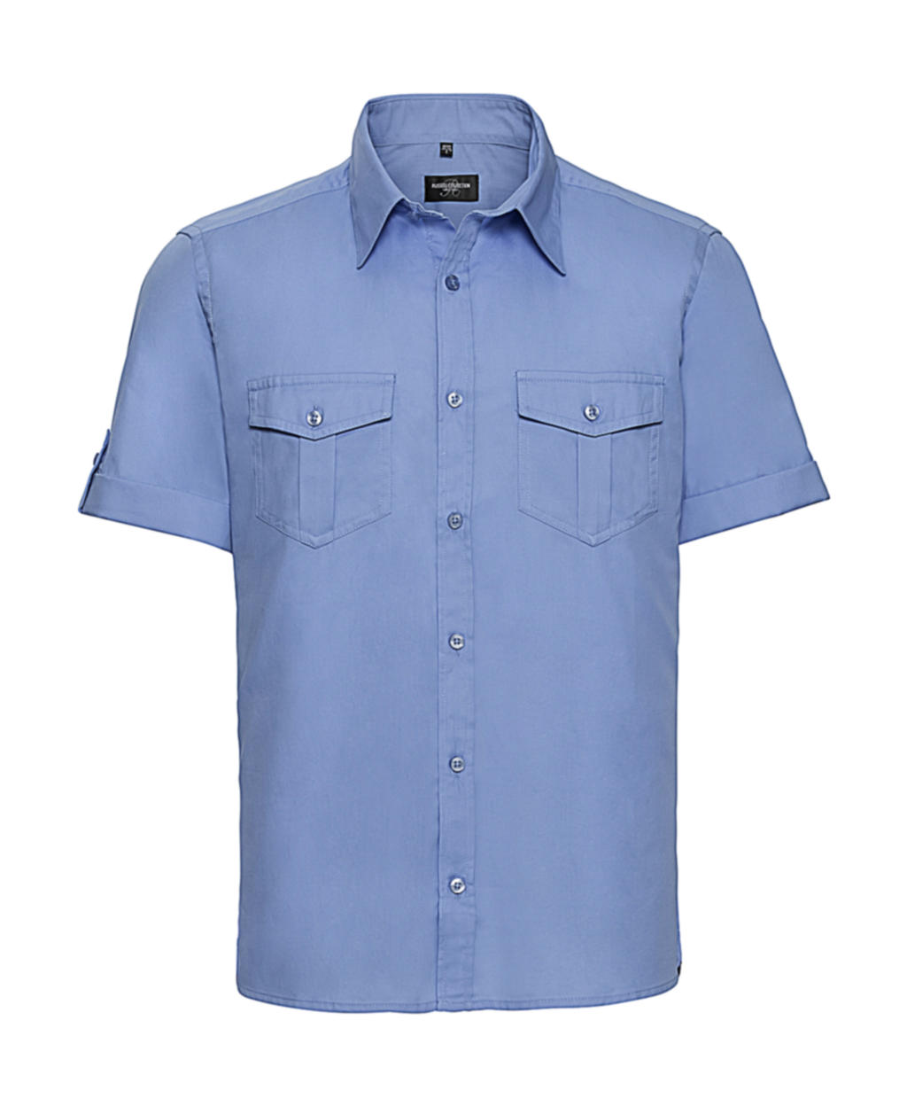  Mens Roll Sleeve Shirt in Farbe Blue