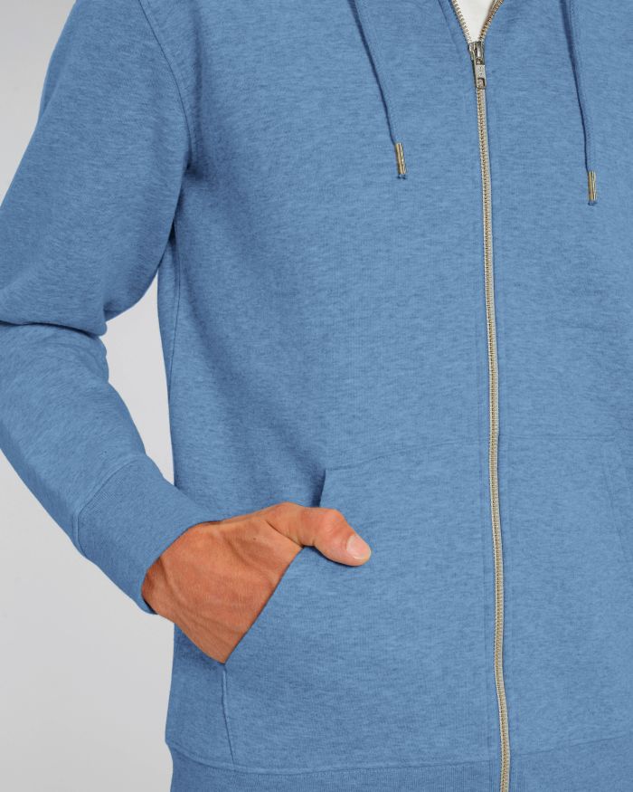 Zip-thru sweatshirts Stanley Cultivator in Farbe Mid Heather Blue
