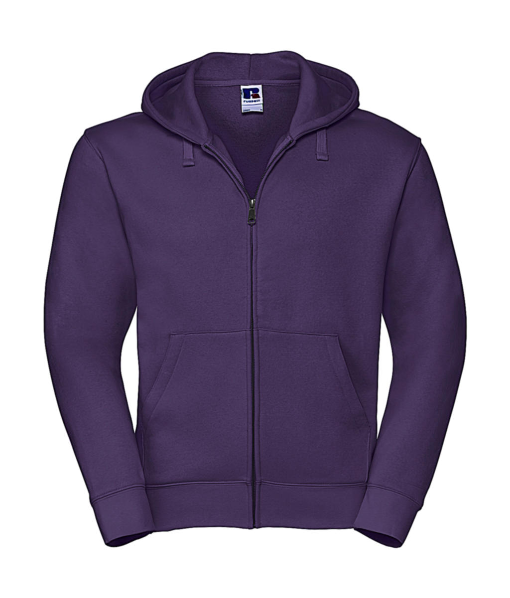  Mens Authentic Zipped Hood in Farbe Purple