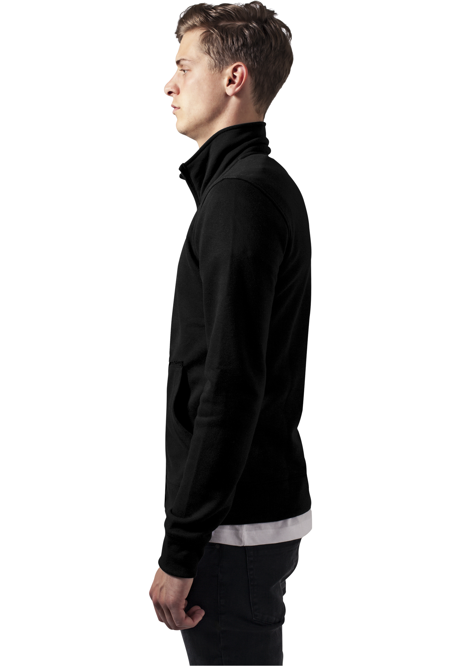 Leichte Jacken Loose Terry Zip Jacket in Farbe black