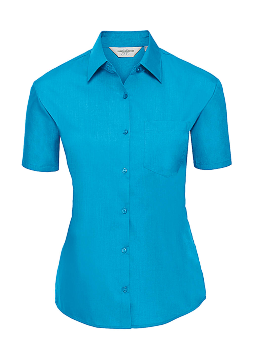 Ladies Poplin Shirt in Farbe Turquoise