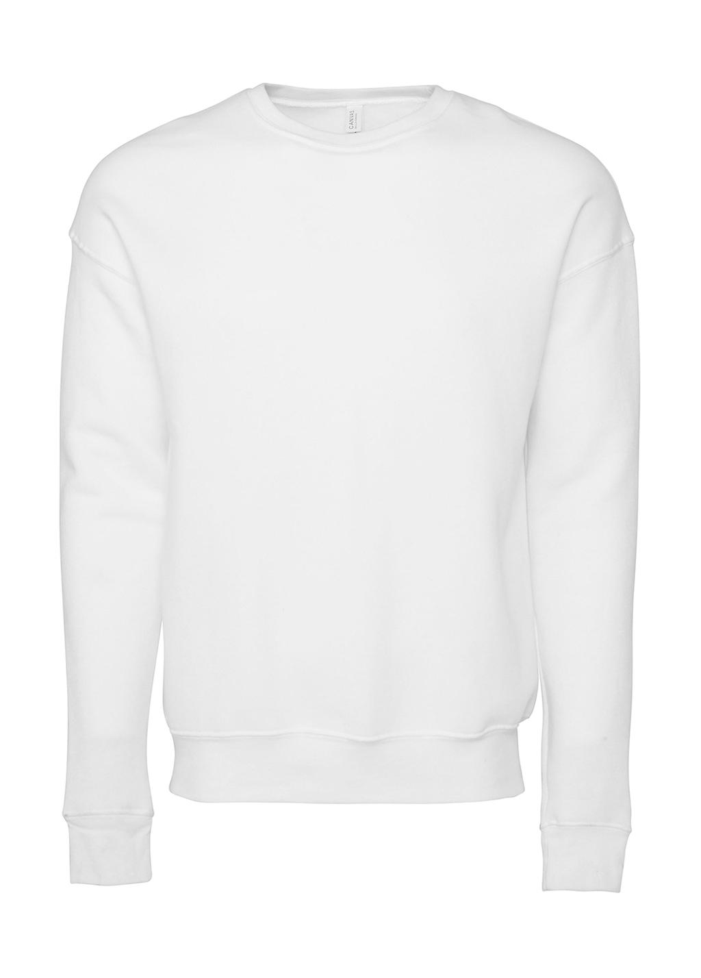  Unisex Drop Shoulder Fleece in Farbe DTG White